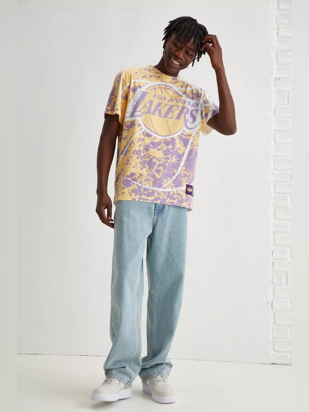 Urban Outfitters Mitchell & Ness Jumbotron Sublimated Los Angeles Lakers Tee